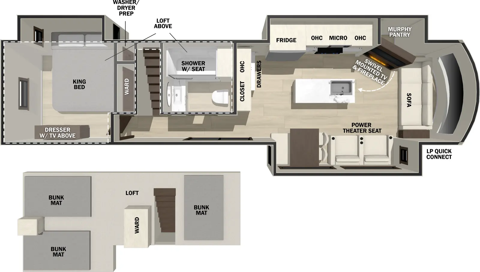 Cedar Creek Cottage 40CDL Floorplan